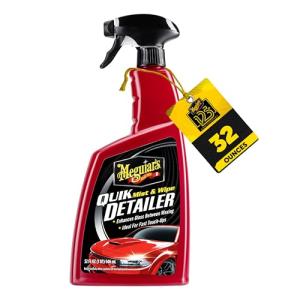 Meguiar's Quik Detailer, Mist & Wipe Car Detailing Spray, Clear Light Contaminants and Boost Shine with a Quick Detailer Spray that Keeps Paint and Wax Looking Like New, 32 oz