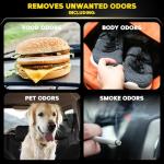 Meguiar's Whole Car Air Refresher, Car Odor Eliminator Spray Permanently Eliminates Unwanted Vehicle Odors Throughout Your Interior, Black Chrome Scent, 2 Oz Aerosol Canister