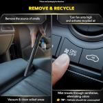 Meguiar's Whole Car Air Refresher, Car Odor Eliminator Spray Permanently Eliminates Unwanted Vehicle Odors Throughout Your Interior, Black Chrome Scent, 2 Oz Aerosol Canister