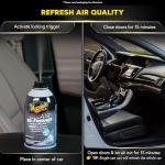 Meguiar's Whole Car Air Refresher, Car Odor Eliminator Spray Permanently Eliminates Unwanted Vehicle Odors Throughout Your Interior, Black Chrome Scent, 2 Oz Aerosol Canister