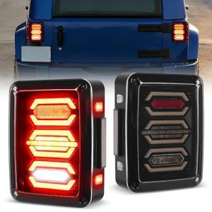 Nilight LED Tail Lights for 2007-2018 Wrangler JKU