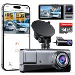 Icesky 3-Channel WiFi 4K Dash Cam Bundle