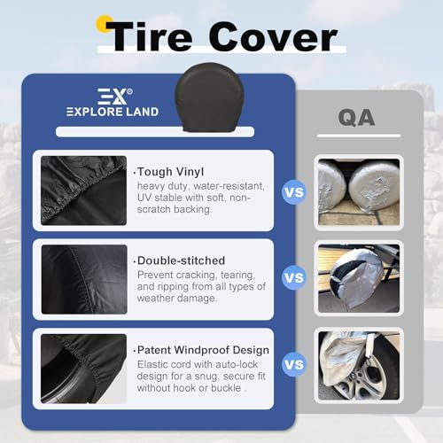 Explore Land Universal Tire Covers 4 Pack