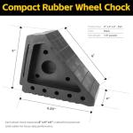 MAXXHAUL Heavy Duty Rubber Wheel Chock 2-Pack