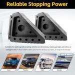 MAXXHAUL Heavy Duty Rubber Wheel Chock 2-Pack