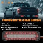 2 Pack Red LED Trailer Tail Lights with Reverse