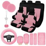 JINGSEN 17-Piece Plush Car Seat Cover Set