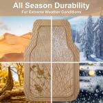 Heavy Duty All-Weather Rubber Floor Mats Set