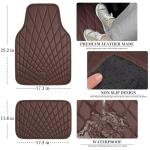 Premium Faux Leather Waterproof Car Floor Mats Set