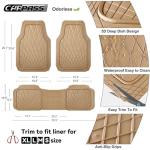 Heavy Duty All-Weather Rubber Floor Mats Set
