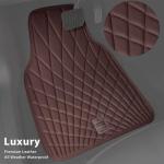 Premium Faux Leather Waterproof Car Floor Mats Set