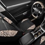 Leopard Print Car Seat Covers and Accessories Set