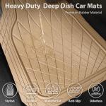 Heavy Duty All-Weather Rubber Floor Mats Set