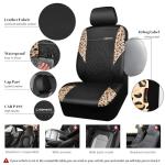 Leopard Print Car Seat Covers and Accessories Set