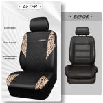 Leopard Print Car Seat Covers and Accessories Set