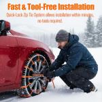 20PCS Adjustable Tire Zip Ties for Winter Traction