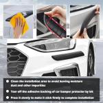 2PCS Durable PVC Car Bumper Protector Strips