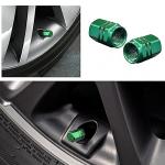8 PCS Aluminum Tire Valve Stem Caps - Green