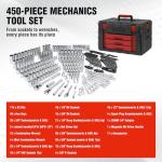 450-Piece Socket Set with Quick-Release Ratchet