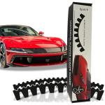 Front Bumper Scrape Guard Set, 8pcs Rubber Black Car Bumper Protector, Universal Bumper Anti Scratch Protector for Lowered Cars, Carbon Fiber Splitters and Aftermarket Bumper Lips