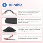 Front Bumper Scrape Guard Set, 8pcs Rubber Black Car Bumper Protector, Universal Bumper Anti Scratch Protector for Lowered Cars, Carbon Fiber Splitters and Aftermarket Bumper Lips