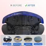 Front Bumper Scrape Guard Set, 8pcs Rubber Black Car Bumper Protector, Universal Bumper Anti Scratch Protector for Lowered Cars, Carbon Fiber Splitters and Aftermarket Bumper Lips