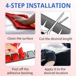 Front Bumper Scrape Guard Set, 8pcs Rubber Black Car Bumper Protector, Universal Bumper Anti Scratch Protector for Lowered Cars, Carbon Fiber Splitters and Aftermarket Bumper Lips