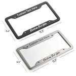 Custom Black Metal License Plate Frame with Screws