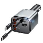 4-in-1 Retractable Fast Car Charger 66W