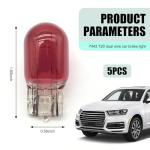 5 PCS 7443 Red Brake Light Bulbs