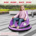 Kids 12V Remote Control Bumper Car with Lights