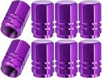 Purple 8PCS Tire Valve Stem Caps with O-Ring