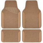 Beige Waterproof Universal Car Mats - Set of 4