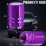 Purple 8PCS Tire Valve Stem Caps with O-Ring