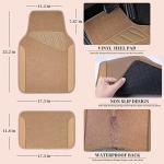 Beige Waterproof Universal Car Mats - Set of 4