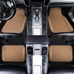 Beige Waterproof Universal Car Mats - Set of 4
