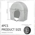 Water-Resistant Tire Covers for 24"-26" Tires