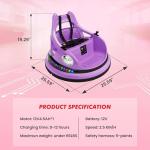 Kids 12V Remote Control Bumper Car with Lights