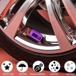 Purple 8PCS Tire Valve Stem Caps with O-Ring