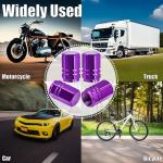 Purple 8PCS Tire Valve Stem Caps with O-Ring