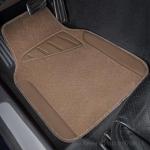 Beige Waterproof Universal Car Mats - Set of 4