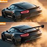 57 Inch Universal Adjustable Rear Trunk Spoiler