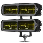 DERI 6 Inch Amber LED Fog Light Bar 2PCS