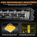 DERI 6 Inch Amber LED Fog Light Bar 2PCS