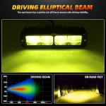 DERI 6 Inch Amber LED Fog Light Bar 2PCS