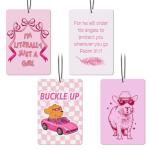 Cute Pink Car Air Fresheners - 4 Pack
