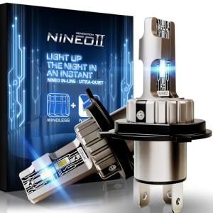 NINEO H4 9003 Light Bulbs - 300% Brighter