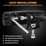 DERI 6 Inch Amber LED Fog Light Bar 2PCS