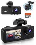 4K Triple Dash Cam with 32GB Card