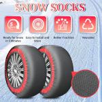 Tire Snow Socks for Winter Traction - 2 Pack